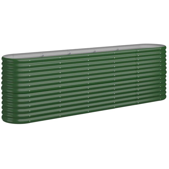 Vidaxl - Garden Planter Powder-coated Steel 224x40x68 cm Green Green