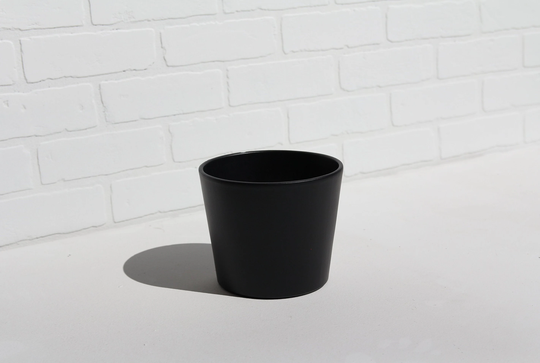Matte Black Painted Terracotta Pot Terra Cotta Planter Ceramic Mid Century Scandinavian Mexican Bohemian Clay Succulent Cactus Minimal Decor