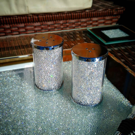 Salt And Pepper Shaker Set With Swarovski Crystals