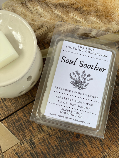Soul Soother Wax Melt | Strong Scented Home Decor Aroma Tart Fragrance Warmer Cubes Soothing Scent Gift Idea