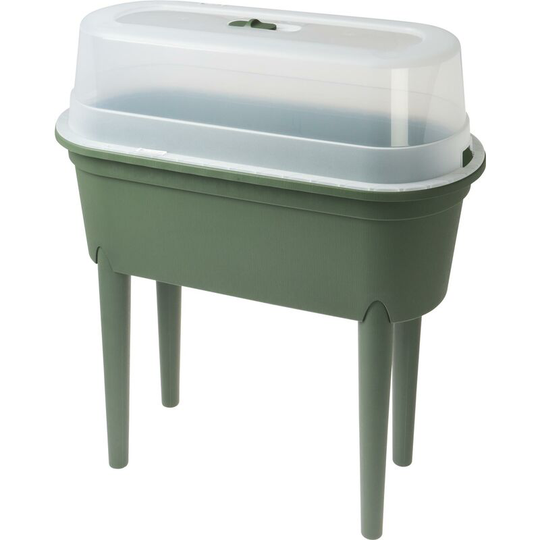 Idooka - Mini Greenhouse Propagator on Legs Outdoor Herb Garden & Cloche Potting Bench pe - 4197490 - Green