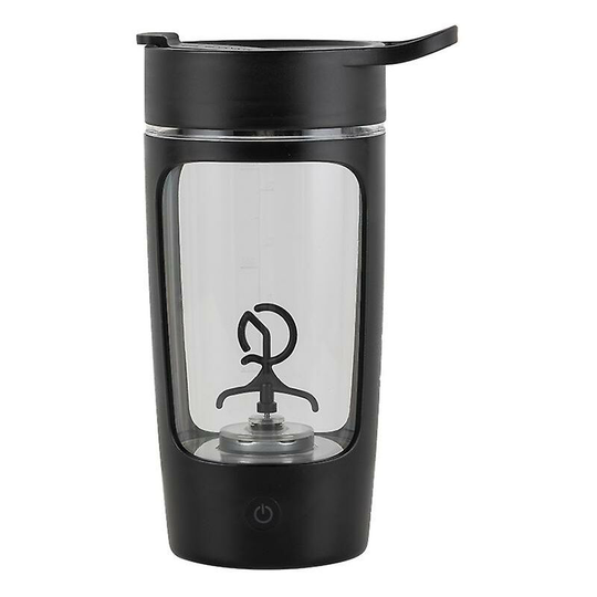 650ml Intelligent Automatic Mixing Cup Protein Powder Meal Replacement Sports Portable Water Bottle 12.1*9*19.6cm Black