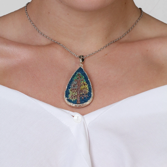 4 Seasons Mosaic Agate Necklace