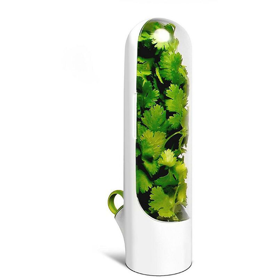 Premium herb keeper and herb storage container, keeps greens and vegetables fresh longer for kitchen storage utensils.