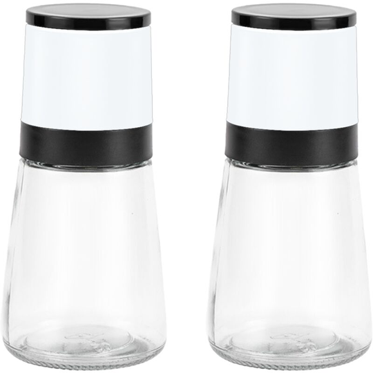Fvbjd - Salt and Pepper Grinder with Adjustable Coarseness by Ceramic Rotor Pepper Mill Shaker and Salt Grinders white lid