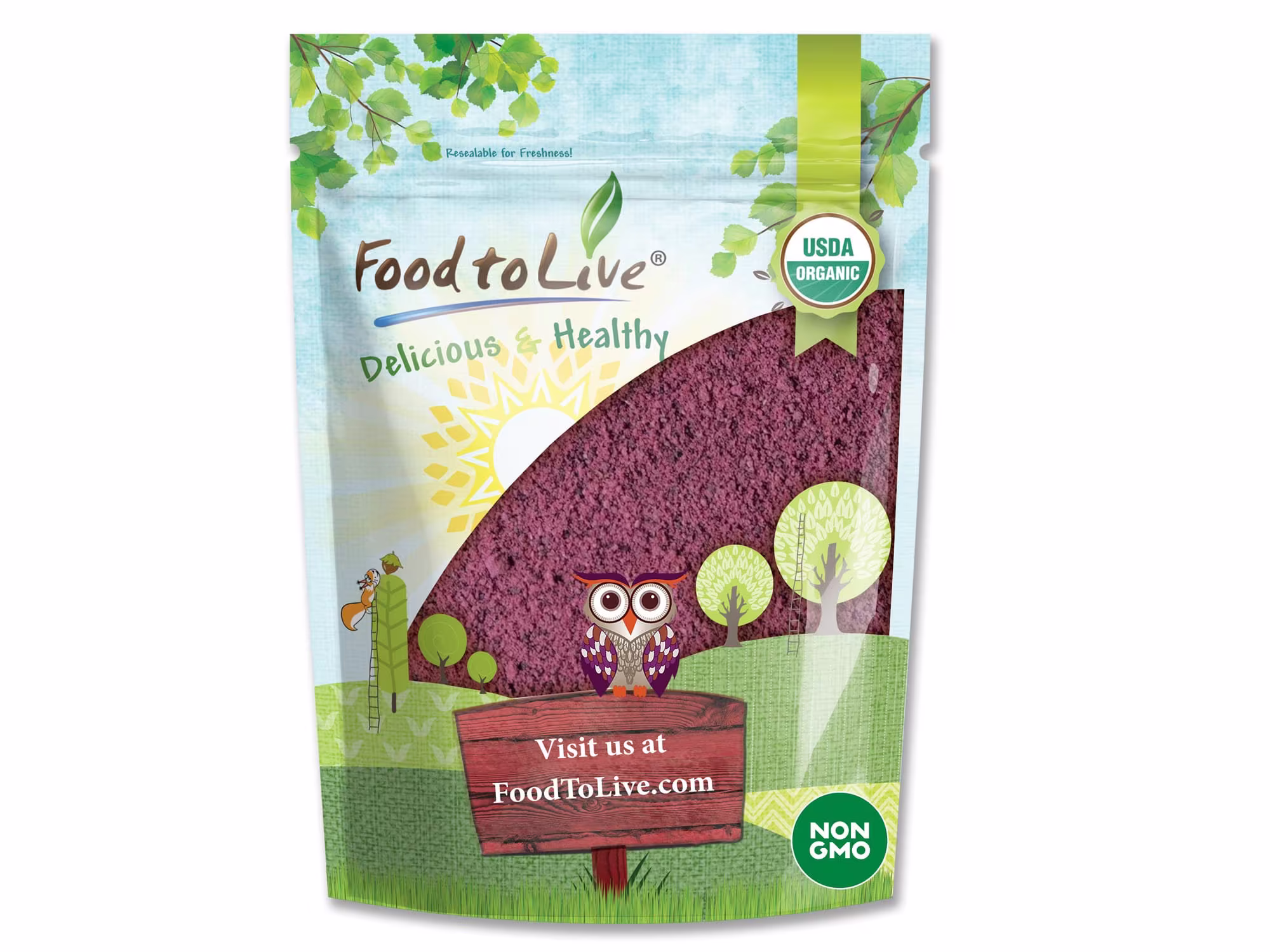 Organic Black Elderberry Powder - Non Gmo, Made From Raw Dried Berries, Unsulfured, Vegan, Bulk, No Sulphites