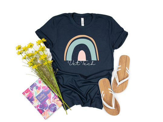 Rainbow Vet Tech Shirt, Gift For Tech, Cute Veterinary Technician Animal Nurse Medicine