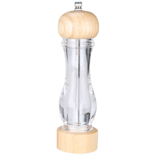 Fvbjd - Acrylic Salt and Pepper Grinder , Manual Pepper Grinder- Wooden Shakers with Adjustable Ceramic Core JD-MP012 carbon steel grinding core
