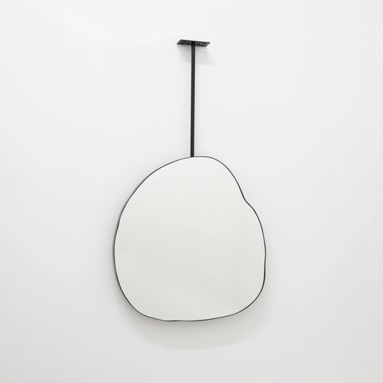 Ergon™ Ceiling Suspended Organic Mirror With Matte Black Frame - Customisable