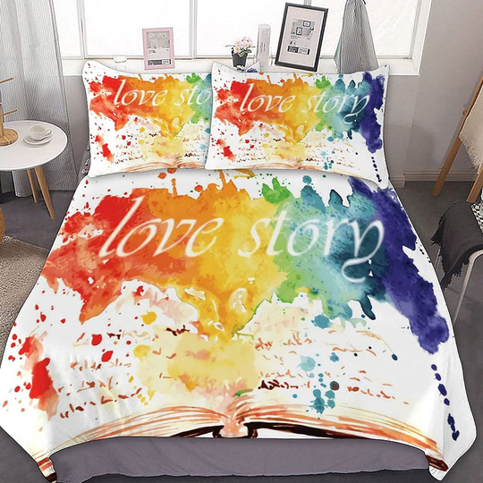 Luxury Soft Mlm Pride Flag Comforter Bedding Set Of 3, 1 Duvet Cover & 2 Pillow Shams All Season Microfiber With Pillowcase
