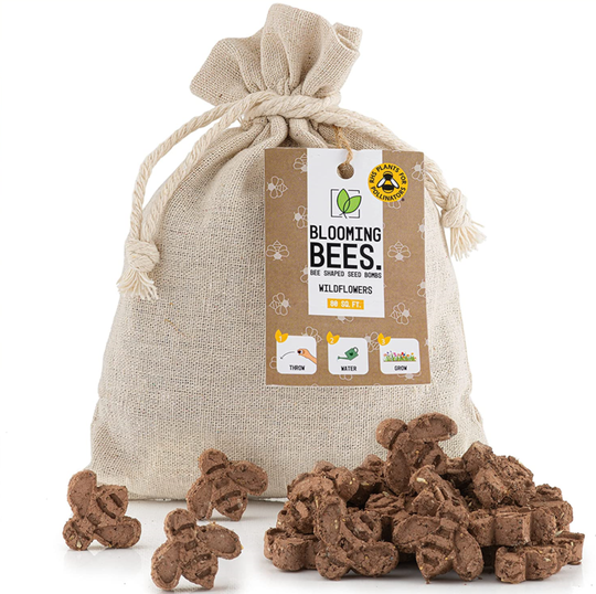 Bee Shaped Wildflower Seed Bombs. 80sqft Of Coverage