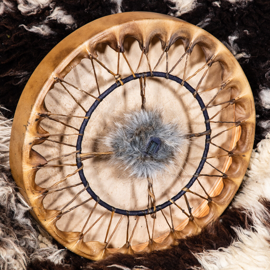 Self Discovery Shamanic Drum, Red Deer With Labradorite Crystal, Custom Made