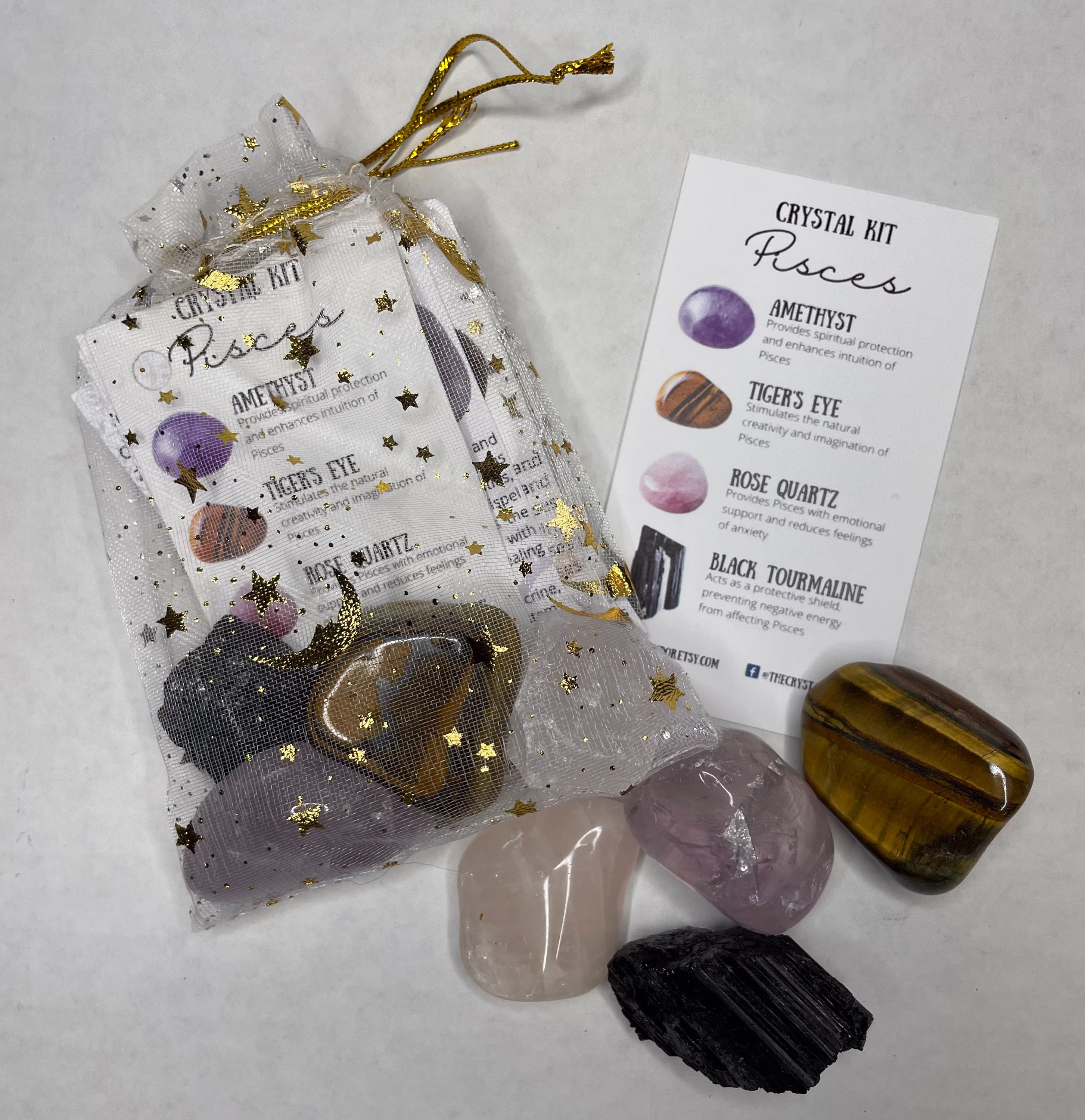 Pisces Season Zodiac Crystal Kit Gift