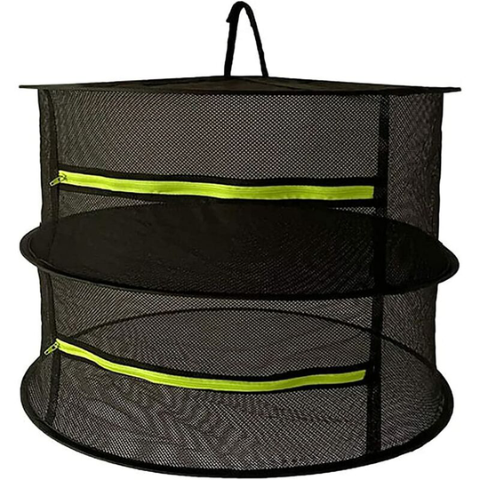 Aougo - Sun Drying Net, Foldable Mesh Hanging Herb Dryer, Hanging Drying Net with Zipper, Herb Drying Net for Drying Herbs, Fruits, Tea and Small