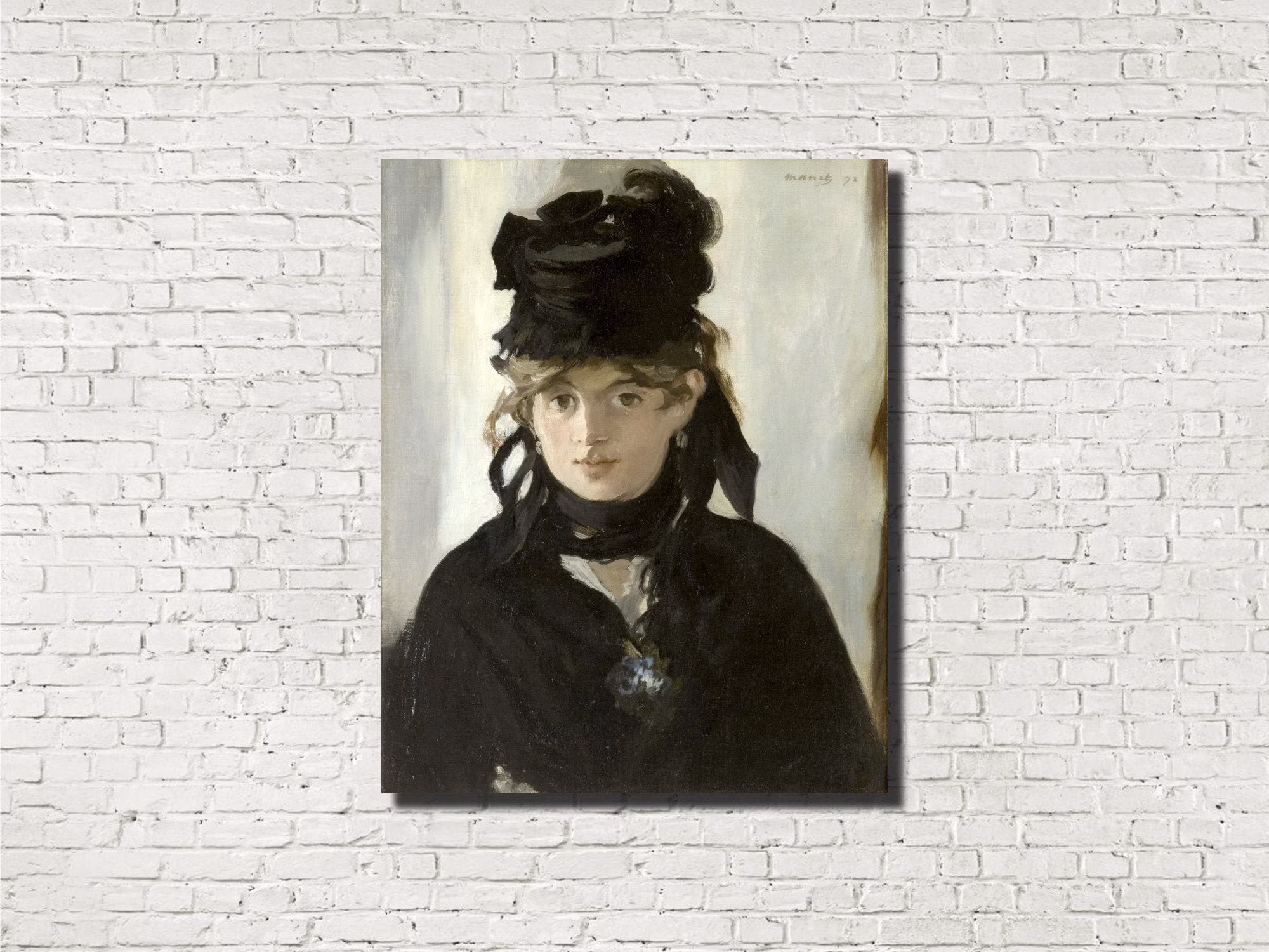 Édouard Manet, Impressionist Fine Art Print Berthe Morisot With A Bouquet Of Violets