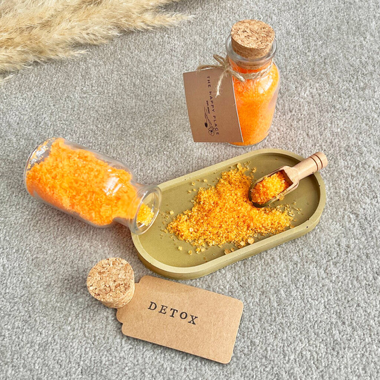 Detox Bath Salt In Glass Bottle