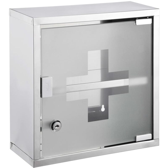 Hommoo - hi Medicine Cabinet 30x12x30 cm Stainless Steel