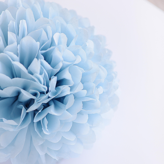 Paper Pom in Powder Blue | Boy Nursery Decor Birthday Decoration Party