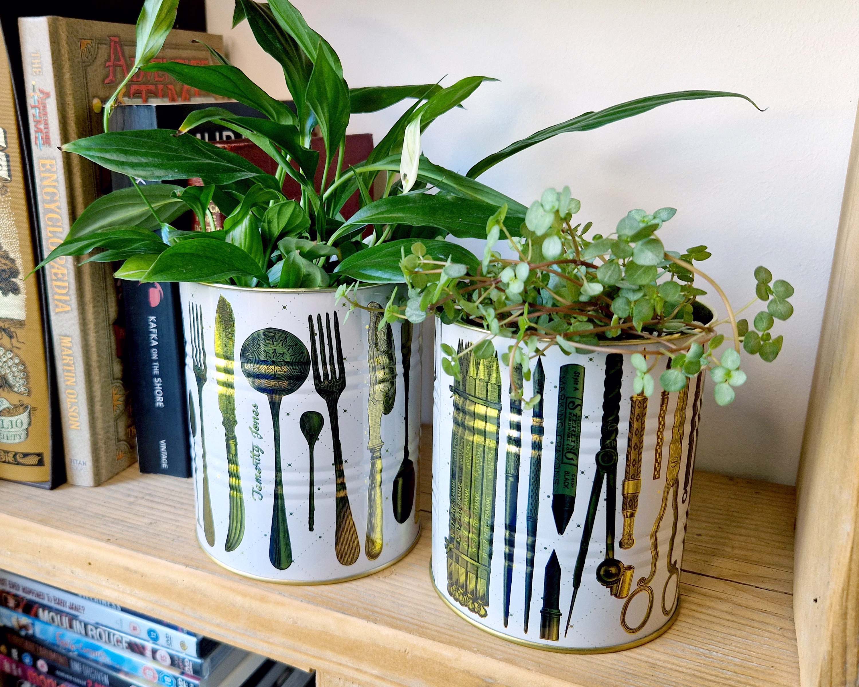 Vintage Cutlery Kitchen Storage, Retro Small House Plant Herb Planter