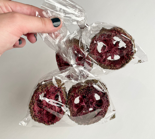 Two Pack Forage Loofahs For Bunnies - Berries & Parsley Rabbits, Toys Small Pets, Fruity Loofah Toy Multipack Animals