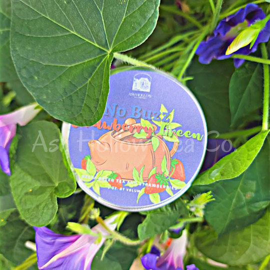 Decaffeinated Strawberry Green Tea Decaf Tea, Green Loose Leaf Small Batch Hand Blended Tea