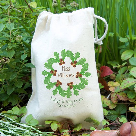 Acorn Teacher Gift Bag With Seeds