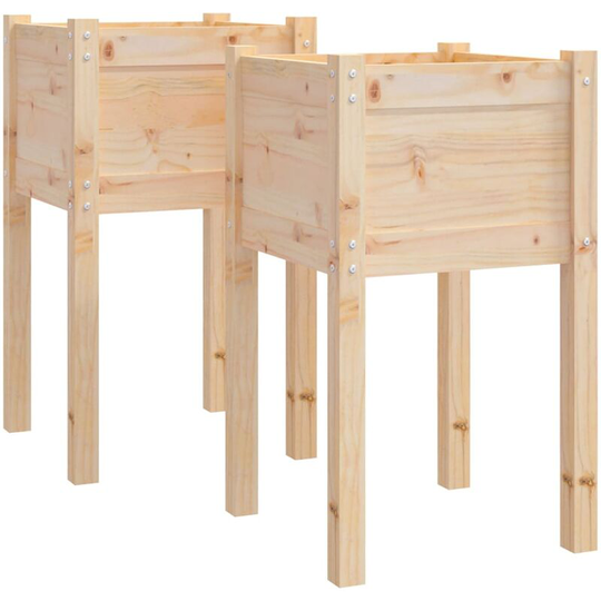 Vidaxl - Garden Planters 2 pcs 40x40x70 cm Solid Pinewood Brown