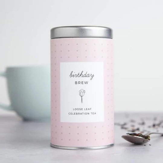 Birthday Brew Loose Leaf Celebration Tea - Gift Idea Present Tin Hamper Lover