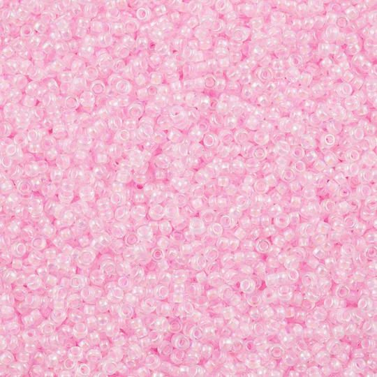 Miyuki Seed Beads 11/0 Pink Lined Crystal Ab , 0272-New