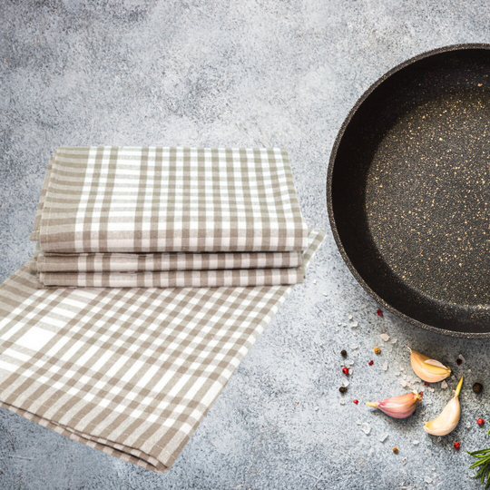 Tea Towel 100% Organic Cotton Kitchen Decor Dish Italian Theme Home Style Teatowels Minimal