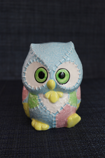 Planter, Patchwork Owl, Nursery Or Childs Room
