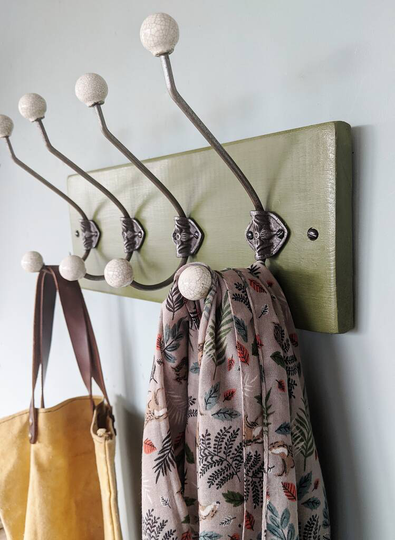 Farrow And Ball Painted Coat Rack