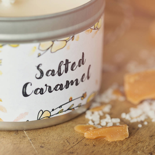 Daisy And Dot Salted Caramel Tin Candle