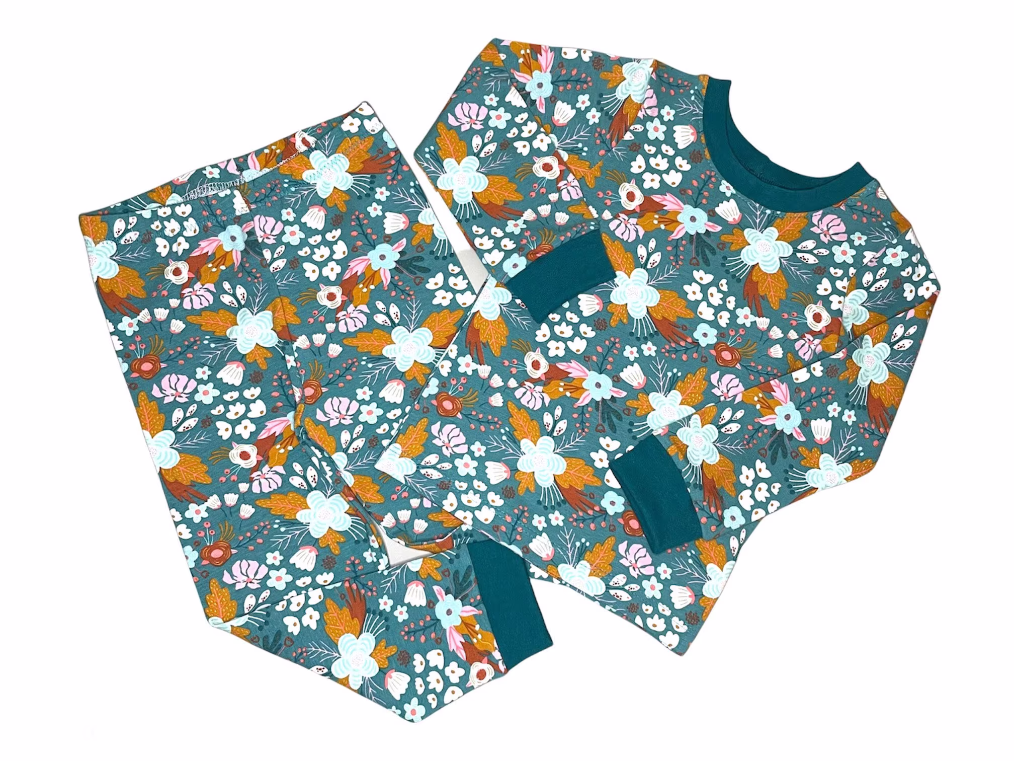 Organic Kids Pyjamas - Flower Garden | Snug Fit Girl's Clothing Baby