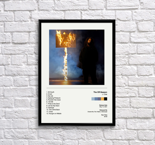 J. Cole Poster/The Off-Season Album Cover Wall Art Print, Home Decor, Custom Poster, Dreamville