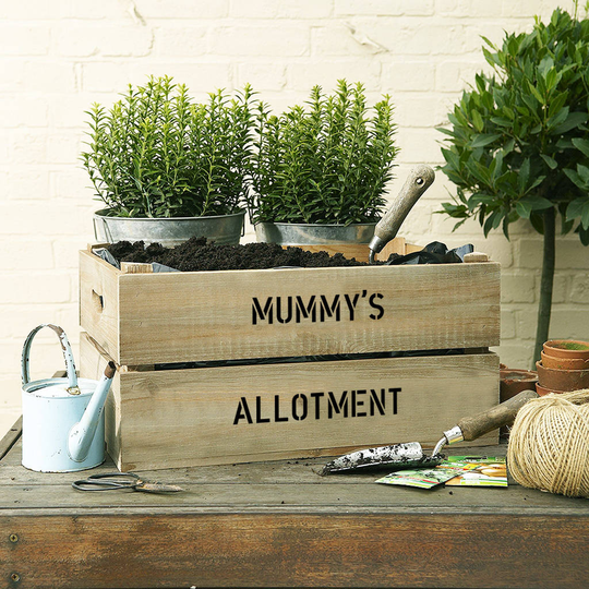 Personalised Grow Your Own Allotment Gardening Gift, Ivory/Lime Green/Lime