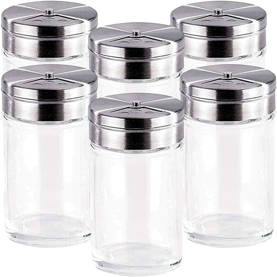 Spice Jars, Pack of 6 Spice Jars with Swing Lids, Glass Spice Jars, Spice Jars, for storing tea, salt, pepper, herbs or spices