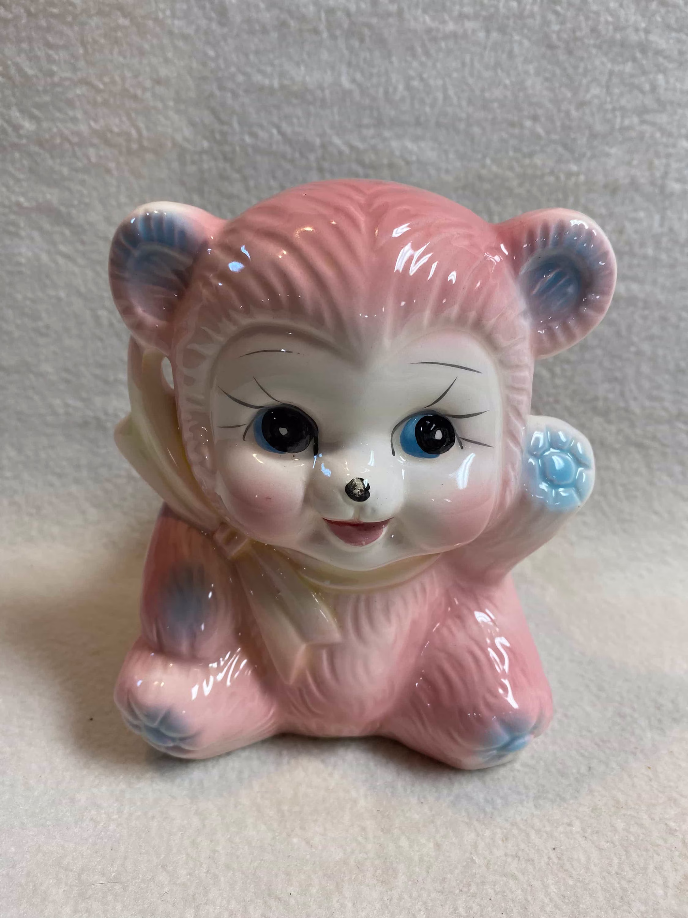Vintage Pink Bear Garden Planter | #pla288