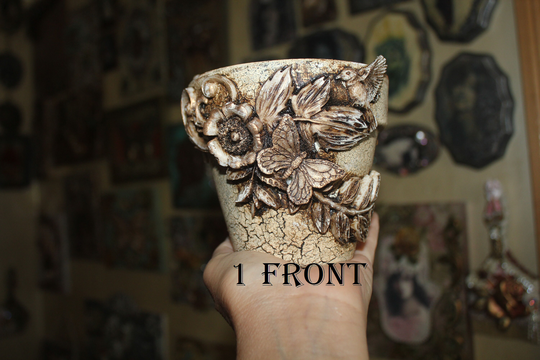 Terra Cotta Pot, Decorated Ceramic Planters, Decorative Pots, Flower Plants, Pot