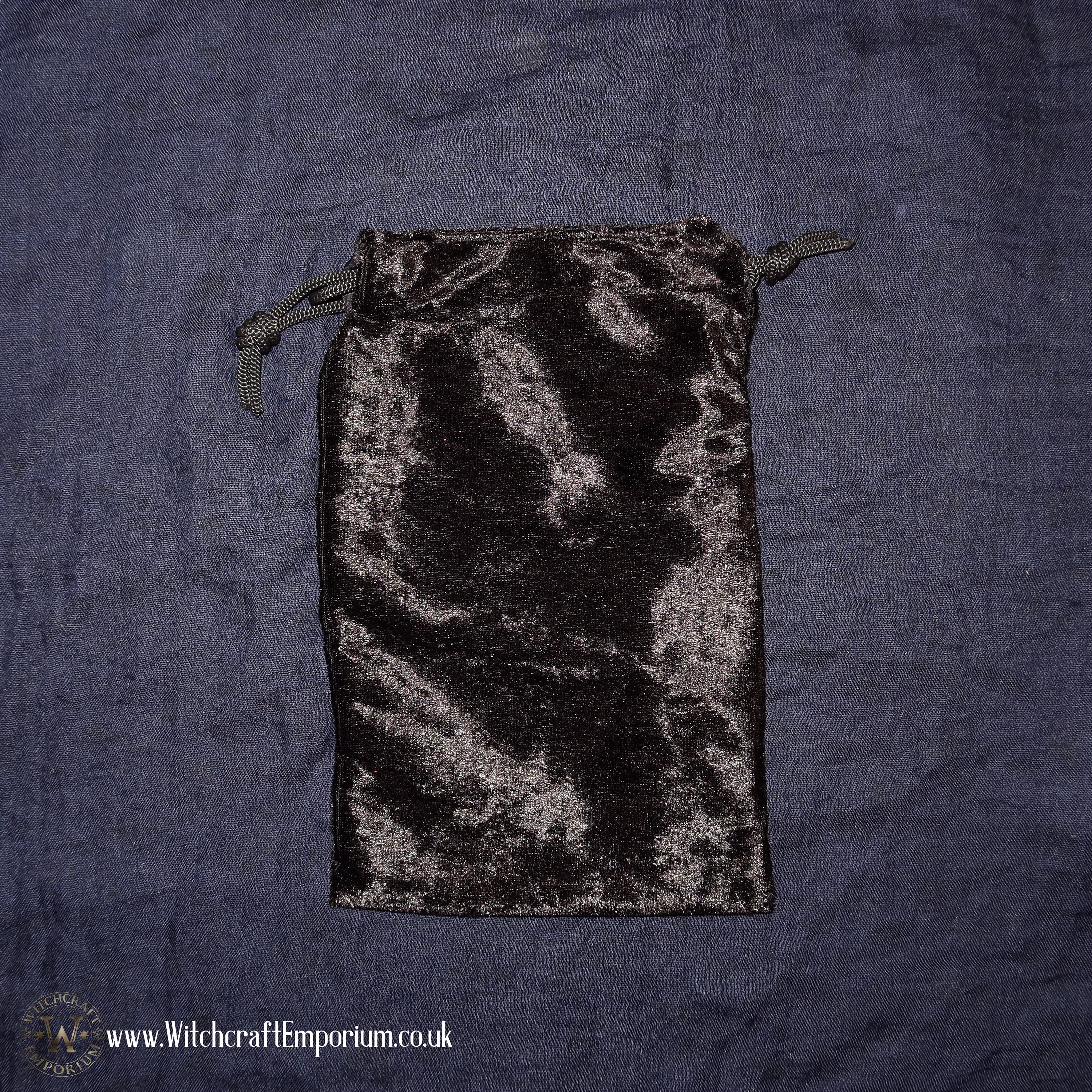 Vegan Velvet Black Tarot Pouch Altar Cloth Divination Ritual Magic Magick Wicca Wiccan Supplies Pagan