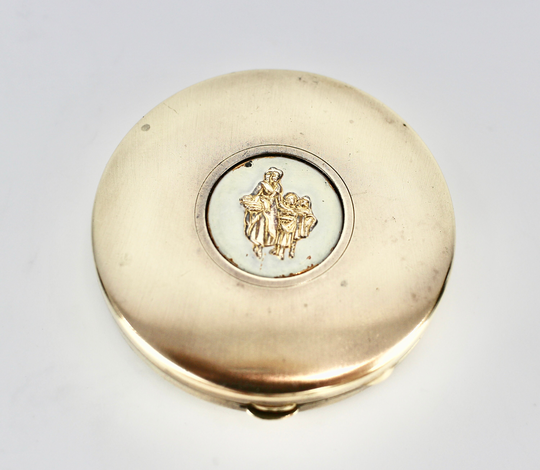 Vintage Yardley Powder Compact, Mother With Children Cameo
