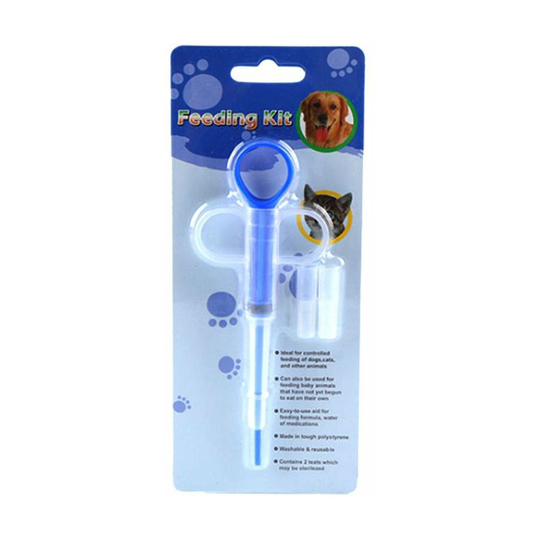 Monly - 10 Pack Cat Pill Dispenser Syringe for Cats Pets Blue