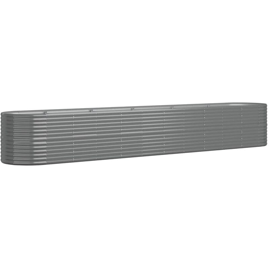 Vidaxl - Garden Planter Powder-coated Steel 440x80x68 cm Grey Grey