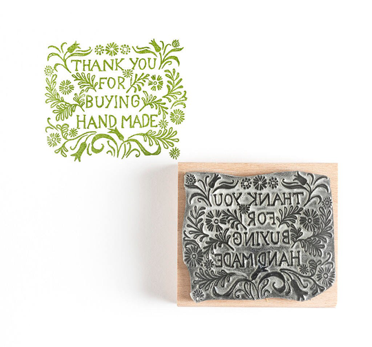 Thank You For Buying Handmade Rubber Stamp