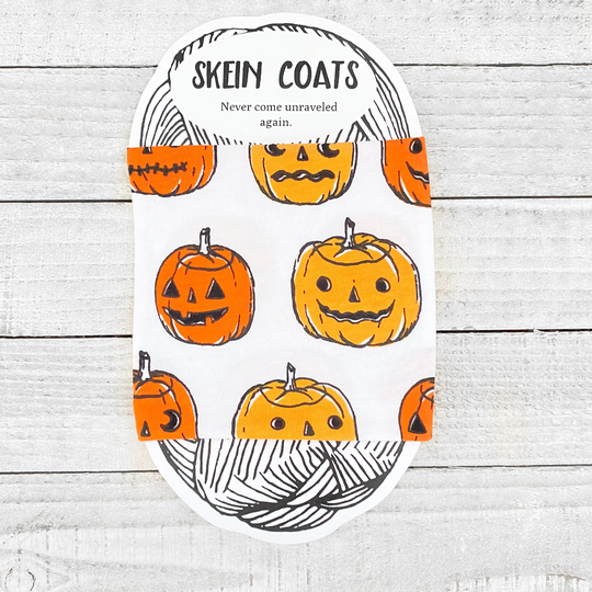 Pumpkin Yarn Sleeve - Halloween Skein Coat - Organizer - Storage - Cozy - Crochet Accessories - Coats - Knitting