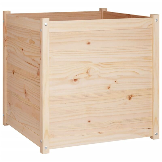 Garden Planter 70x70x70 cm Solid Pinewood Vidaxl Brown