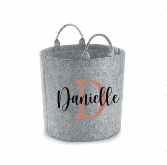 Girls Room Storage Basket, Personalised Toy Storage, Bin, Children Bedroom, Organizer, Baby Shower Gift, New Mom Playroom