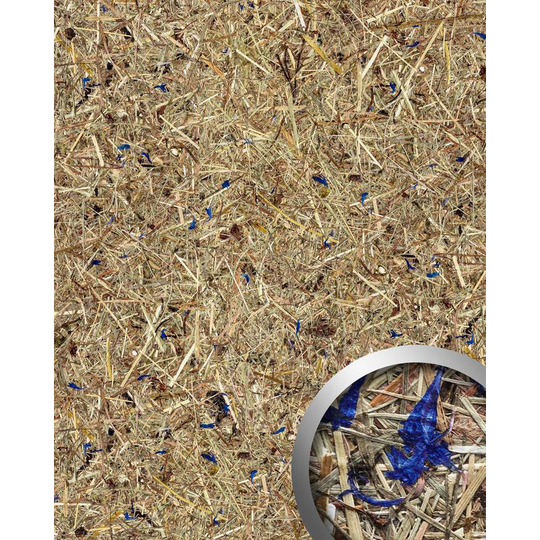 Design panelling nature decor WallFace AL-11002 ALPINE LAVENDER BLUE textured wall panel with natural raw alpine flowers and herbs matt self-adhesive