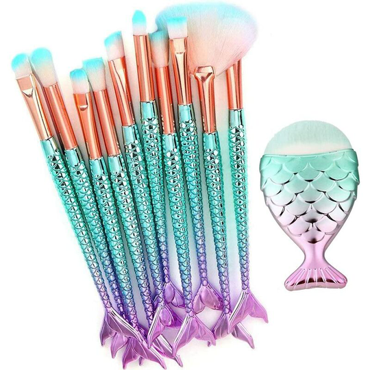 Perle Rare - Makeup Brushes - 11 Pcs Unicorn Makeup Brushes Makeup Brush Kit Makeup Brush Foundation Eye Shadow Eye Face Powder Cosmetics Brush