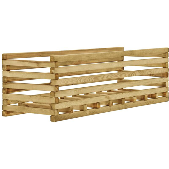 Garden Raised Bed 120x40x35 cm Impregnated Pinewood - Cream
